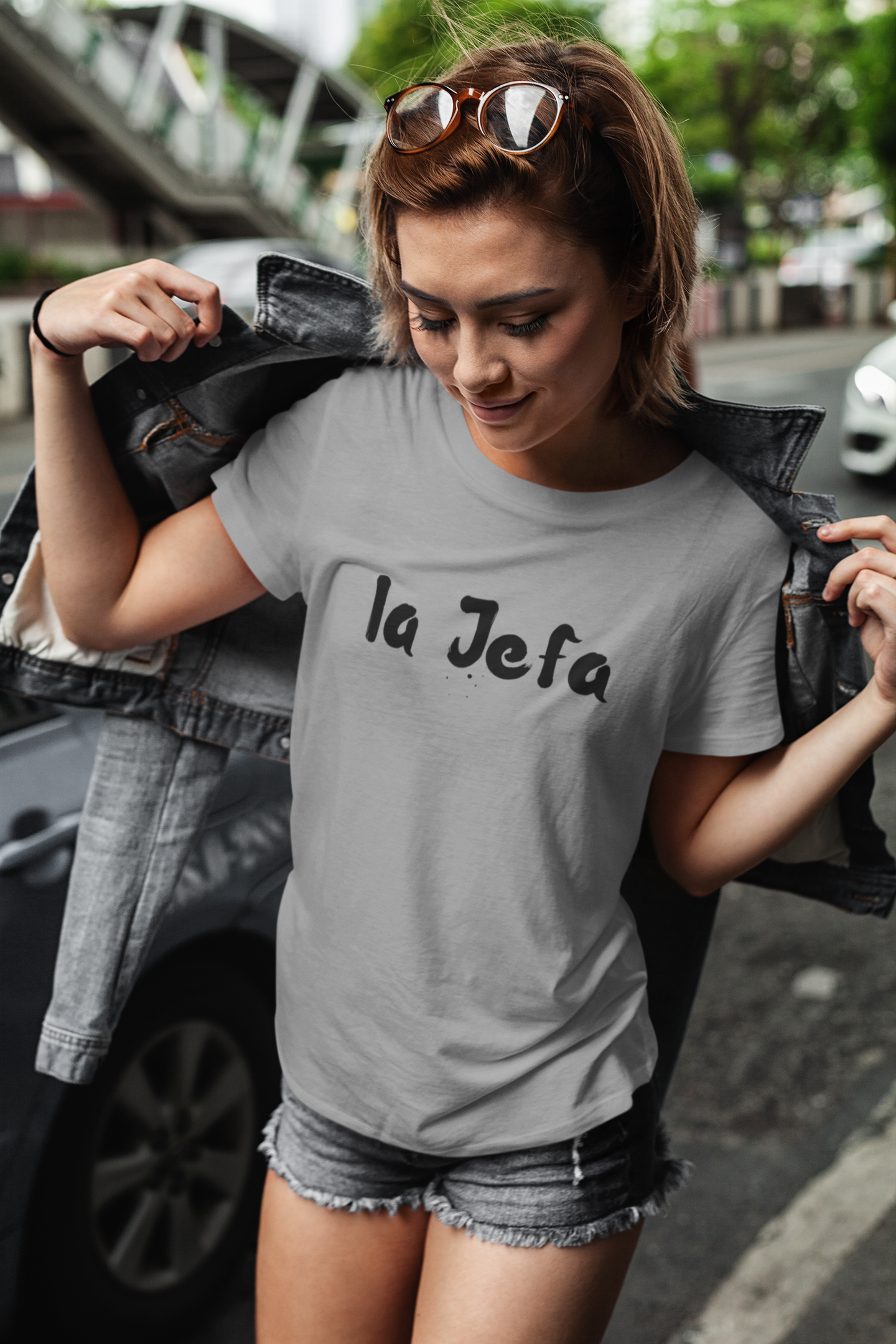 Women's La Jefa Grey T-Shirt