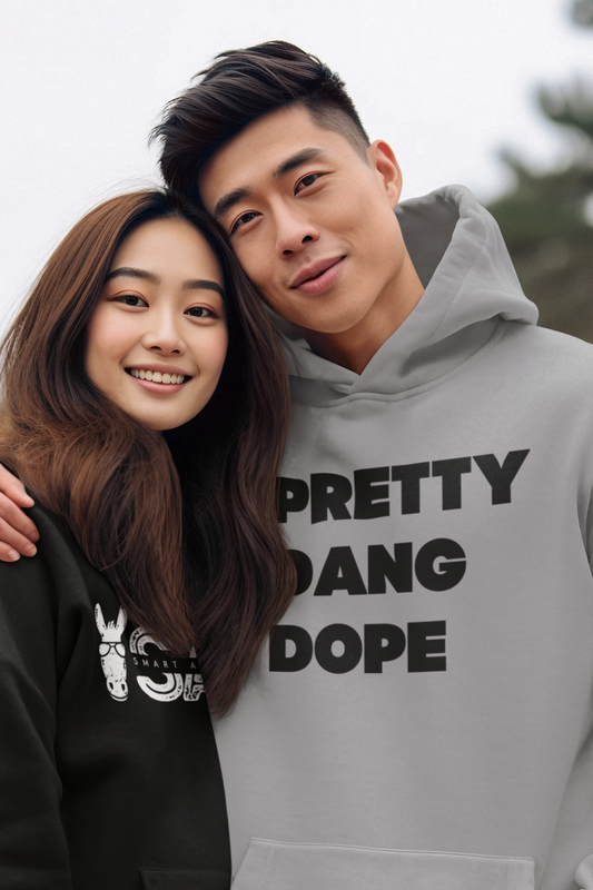 Men's Pretty Dang Dope Grey Hoodie