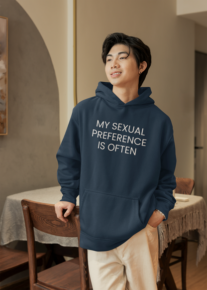 Men's My Sexual Preference Is Often Blue Hoodie