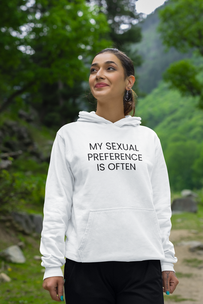 Women's My Sexual Preference Is Often White Hoodie