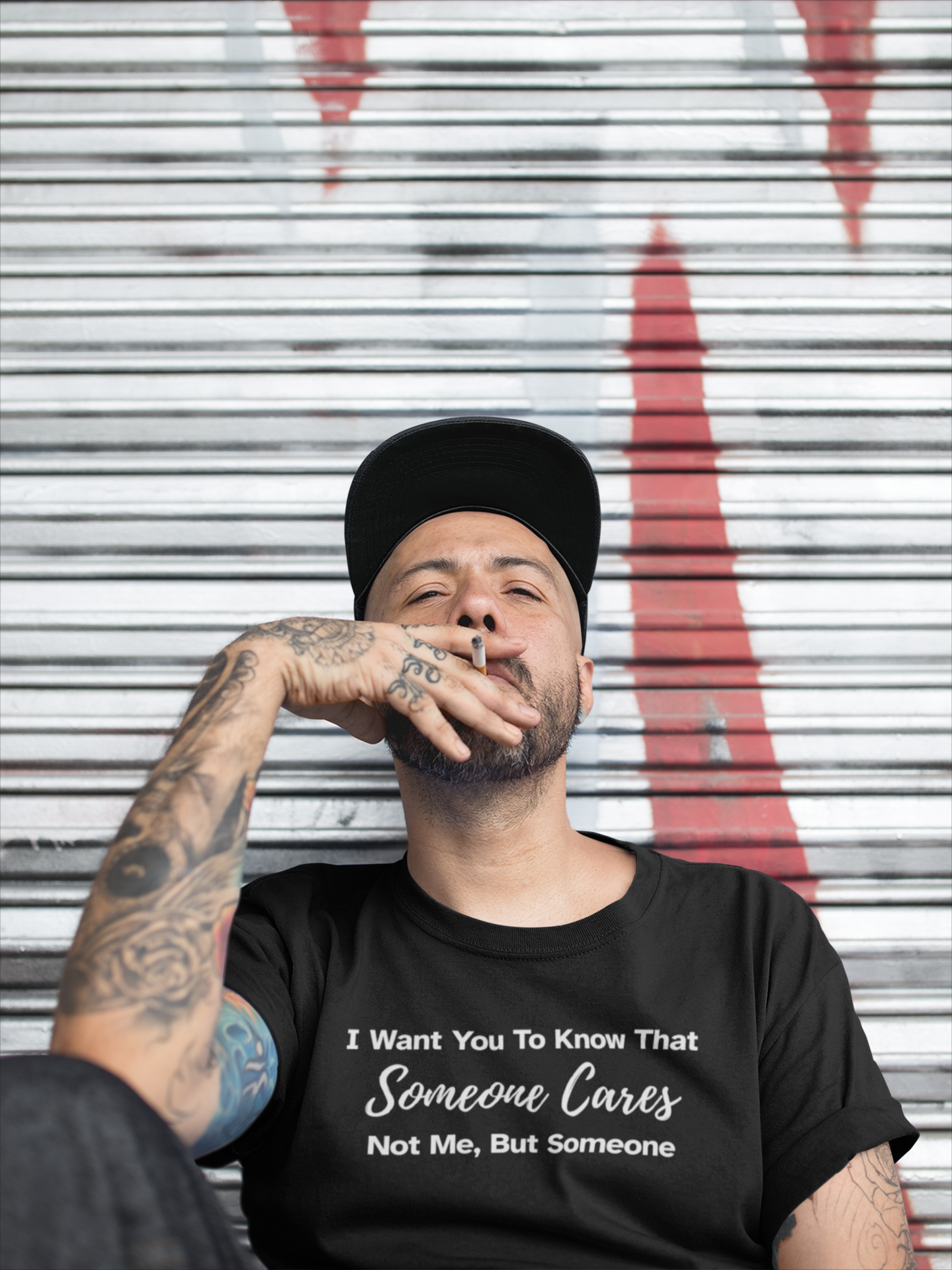 Men's I Want You To Know That Someone Cares. Not Me, But Someone Black T-Shirt
