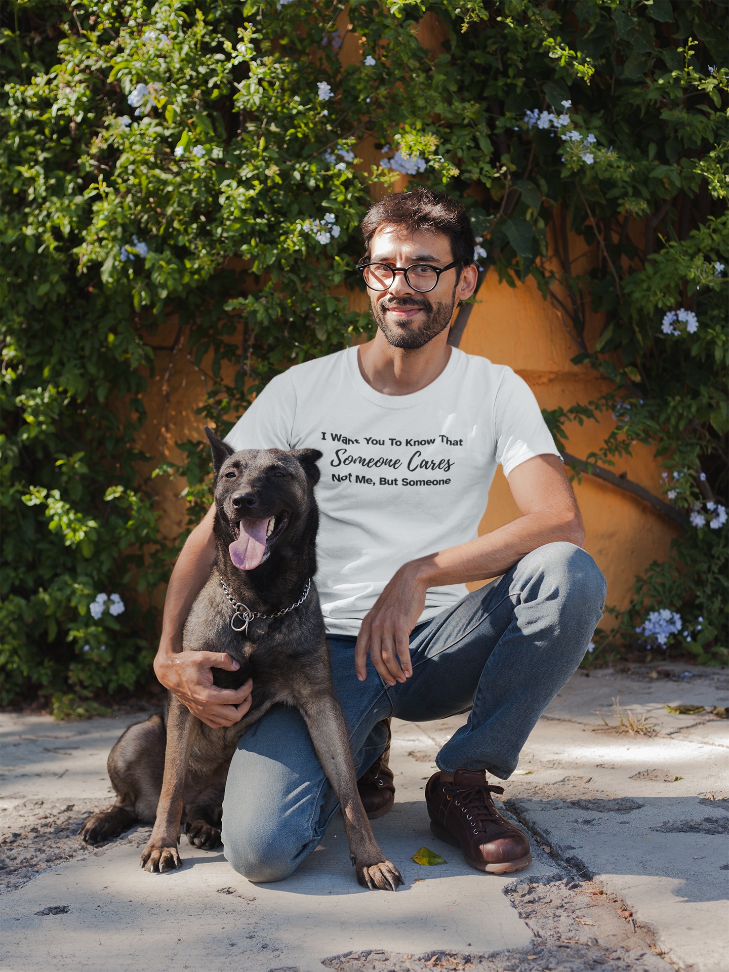 Men's I Want You To Know That Someone Cares. Not Me, But Someone White T-Shirt