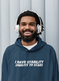 Men's I Have Stability (Ability To Stab) Blue Hoodie