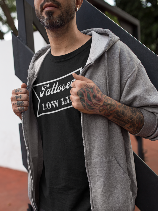 Men's Tattooed Low Life Black T-Shirt