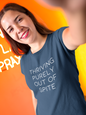 Women's Thriving Purely Out Of Spite Blue T-Shirt