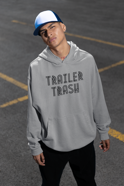 Men's Trailer Trash Grey Hoodie