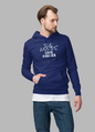 Men's Two Words One Finger Blue Hoodie