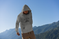 Men's Two Words One Finger Grey Hoodie