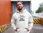 Men's Two Words One Finger White Hoodie